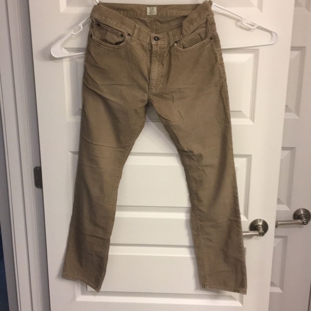 Men’s JCrew 484 Slim corduroy pant